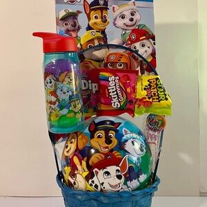 Paw Patrol Kids Toy Gift Basket with treats